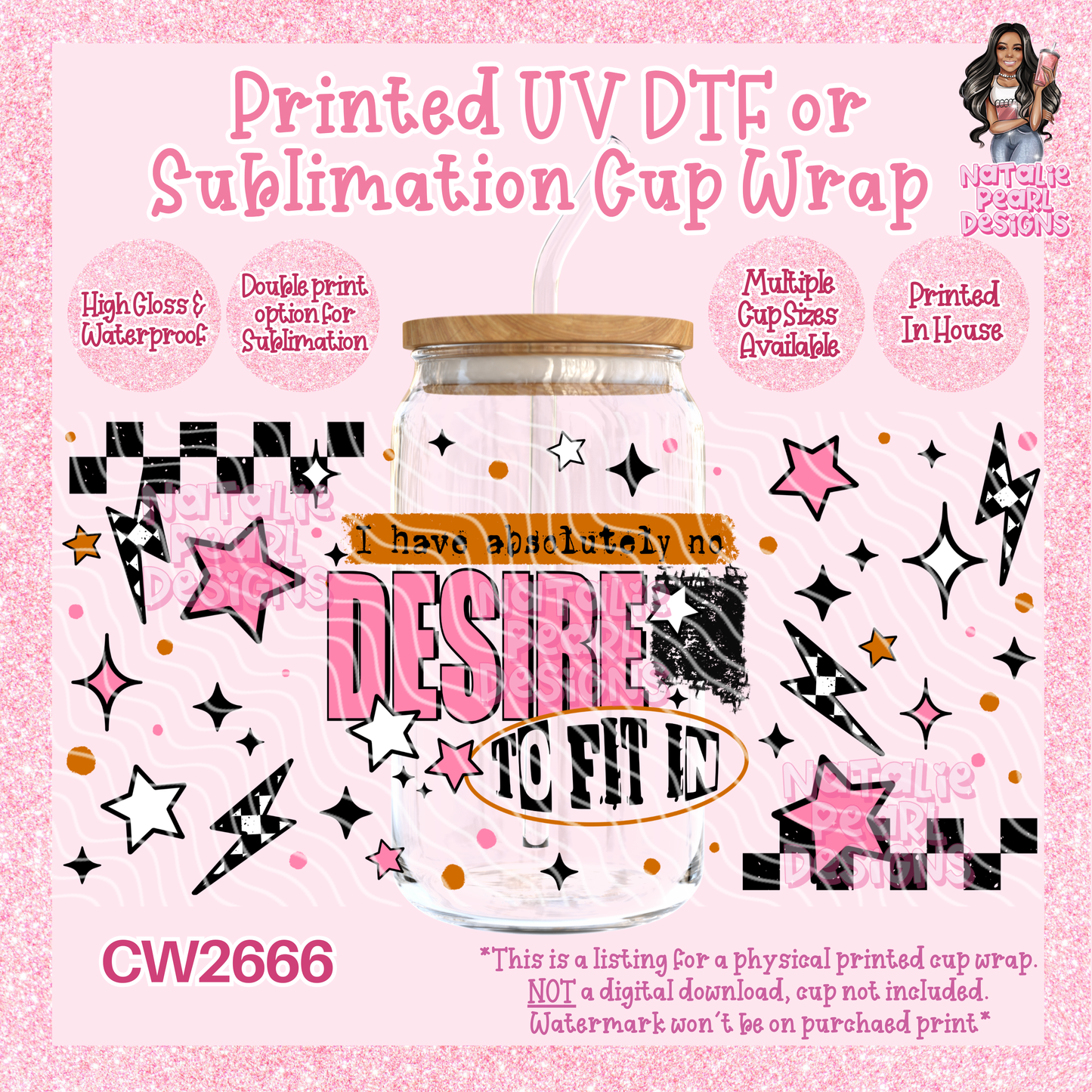 CW2666 UV DTF/SUB Cup Wraps