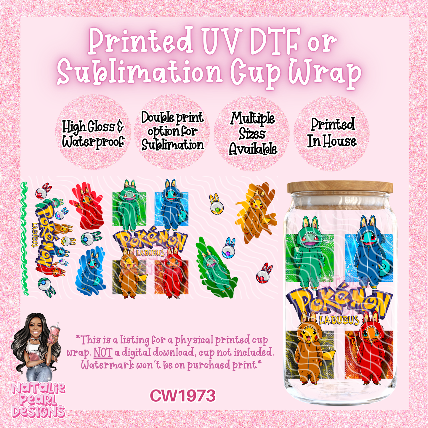 CW1973 UV DTF/SUB Cup Wraps