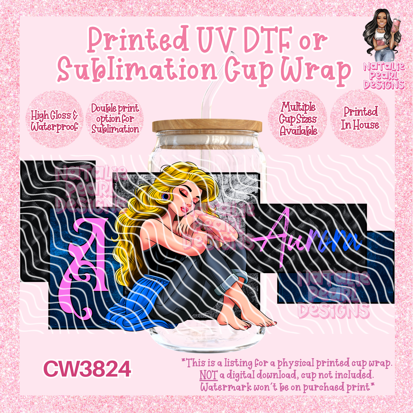 CW3824 UV DTF/SUB Cup Wraps
