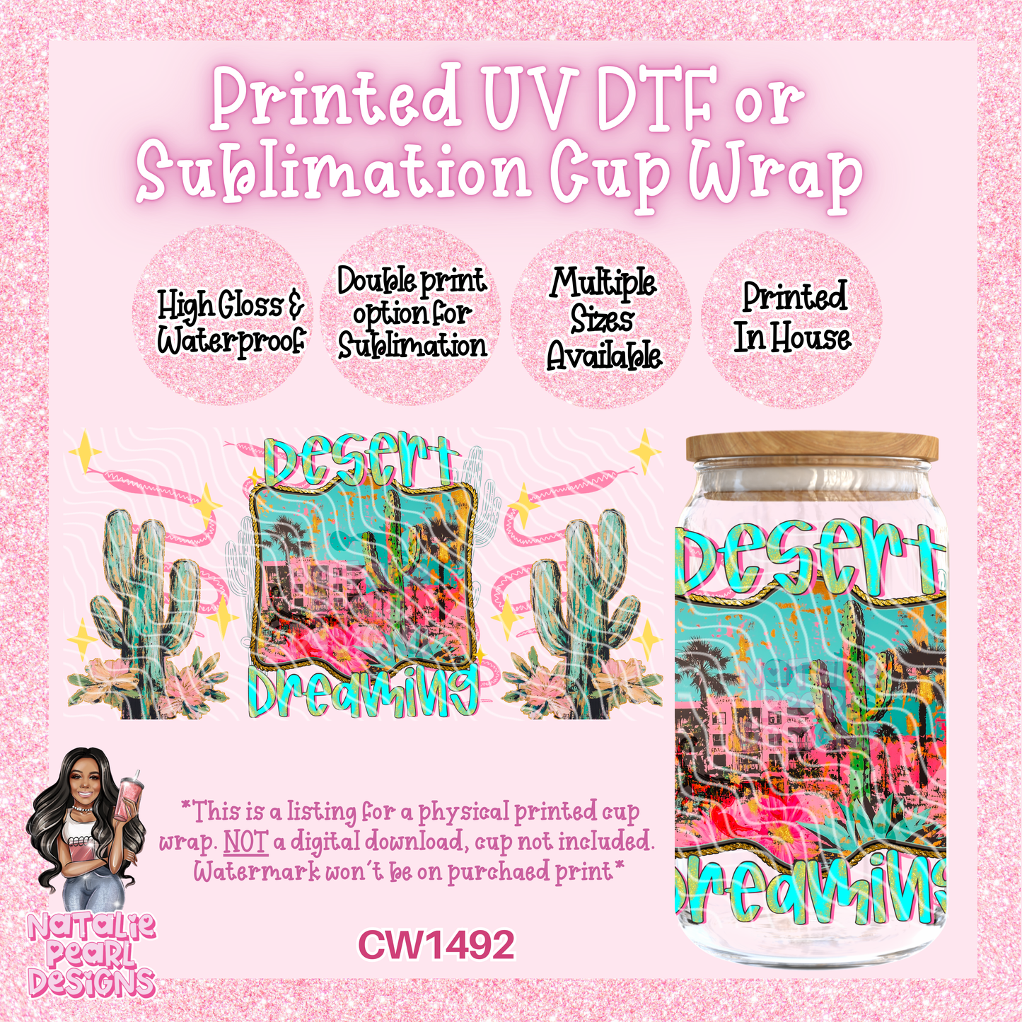 CW1492 UV DTF/SUB Cup Wrap