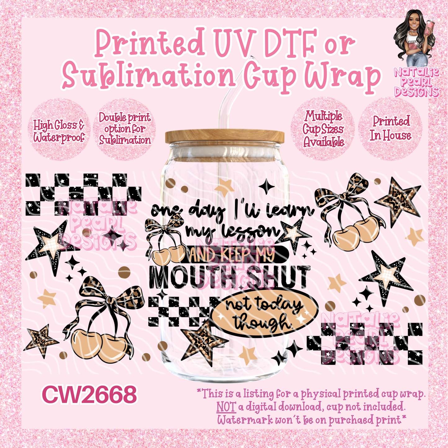 CW2668 UV DTF/SUB Cup Wraps