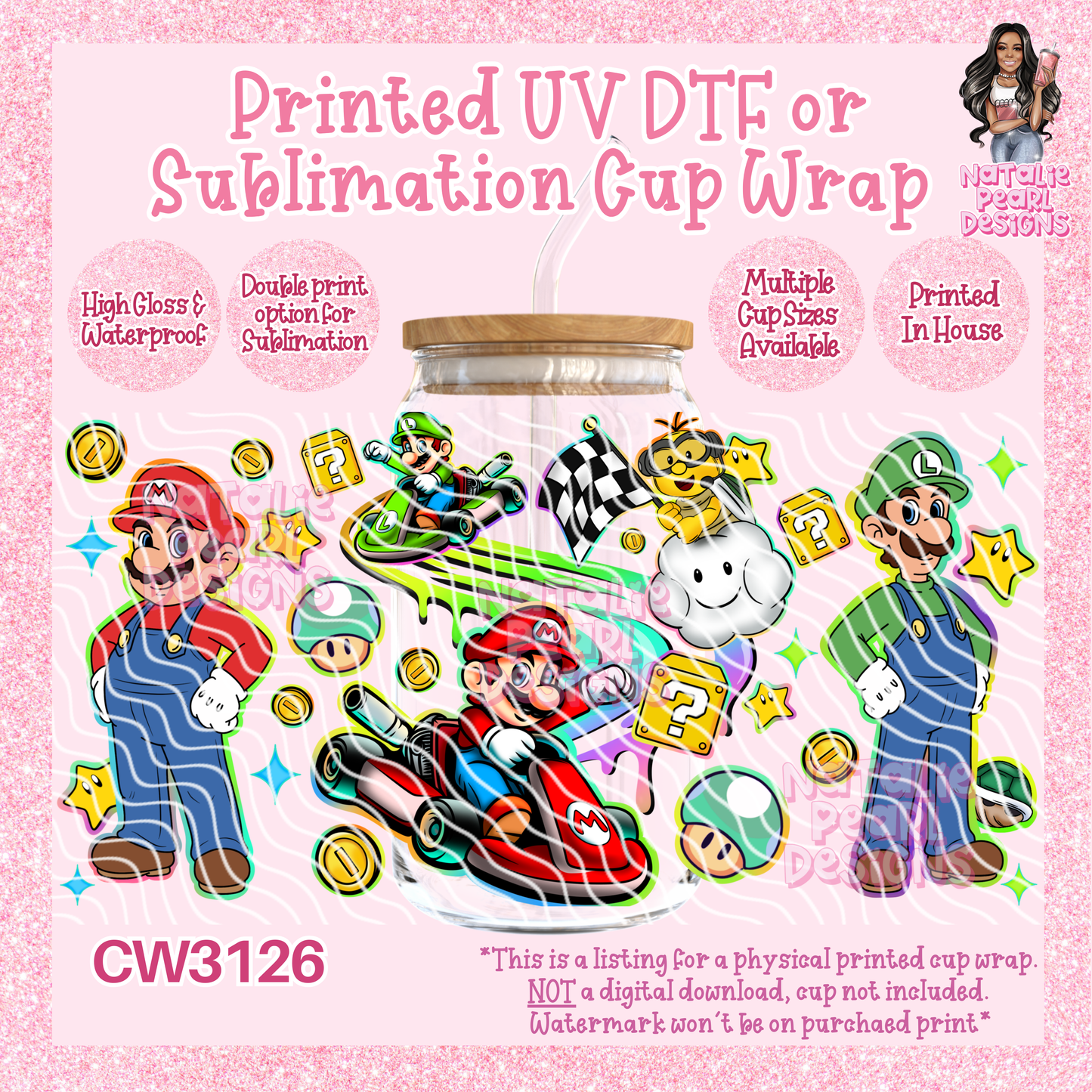 CW3126 UV DTF/SUB Cup Wraps