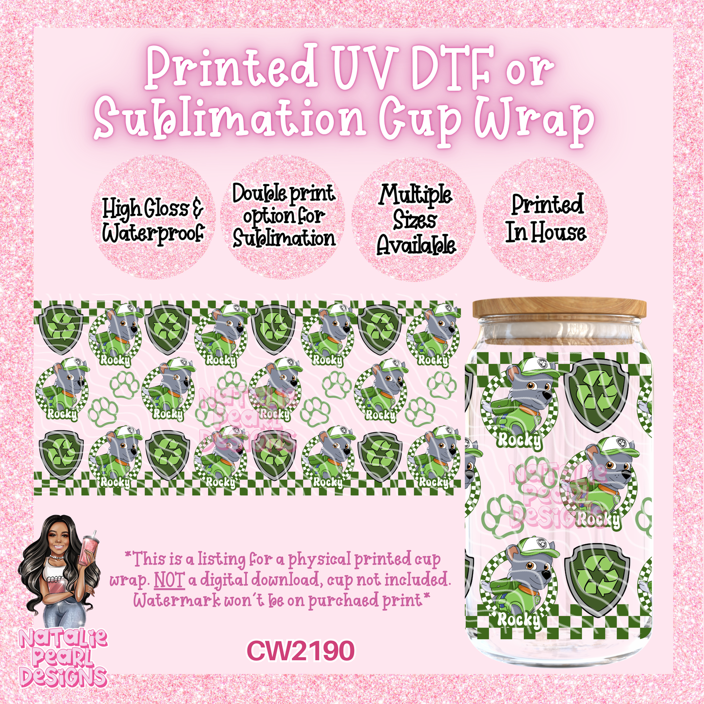 CW2190 UV DTF/SUB Cup Wraps