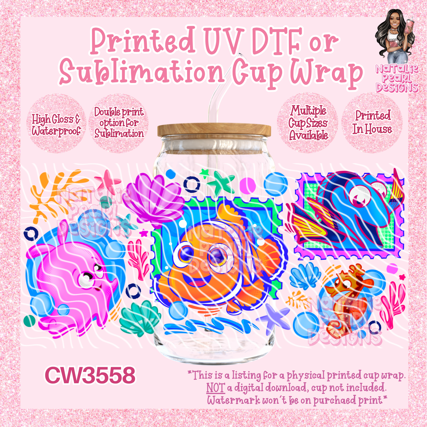 CW3558 UV DTF/SUB Cup Wraps
