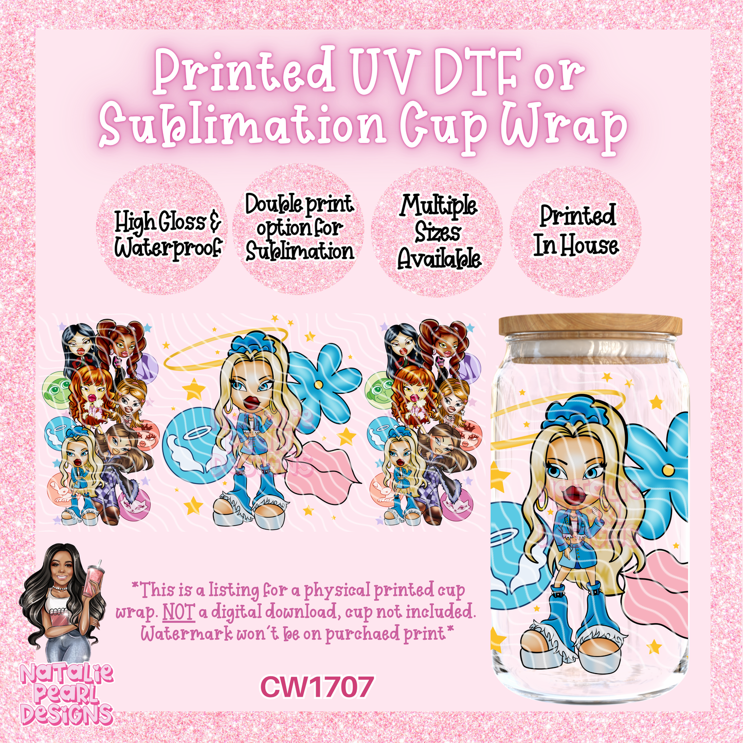 CW1707 UV DTF/SUB Cup Wraps