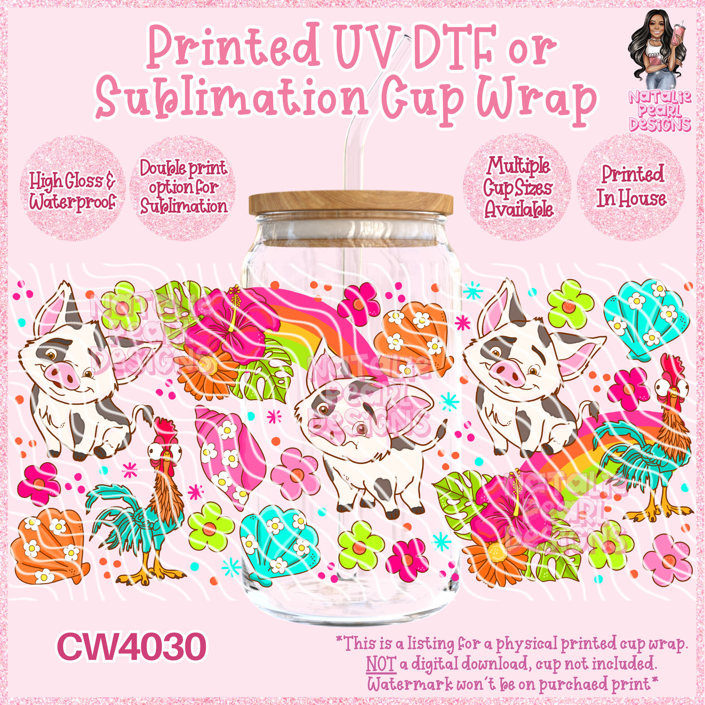CW4030 UV DTF/SUB Cup Wraps