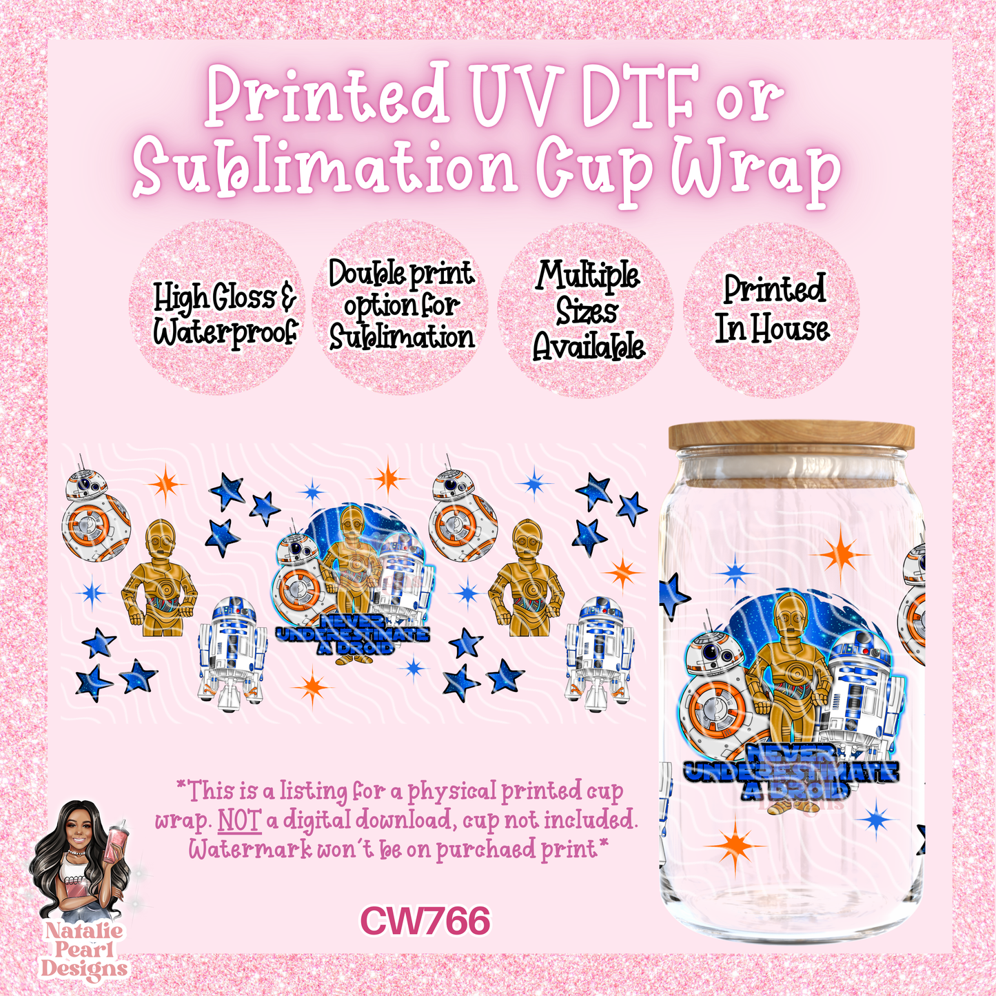 CW766 UV DTF/SUB Cup Wrap