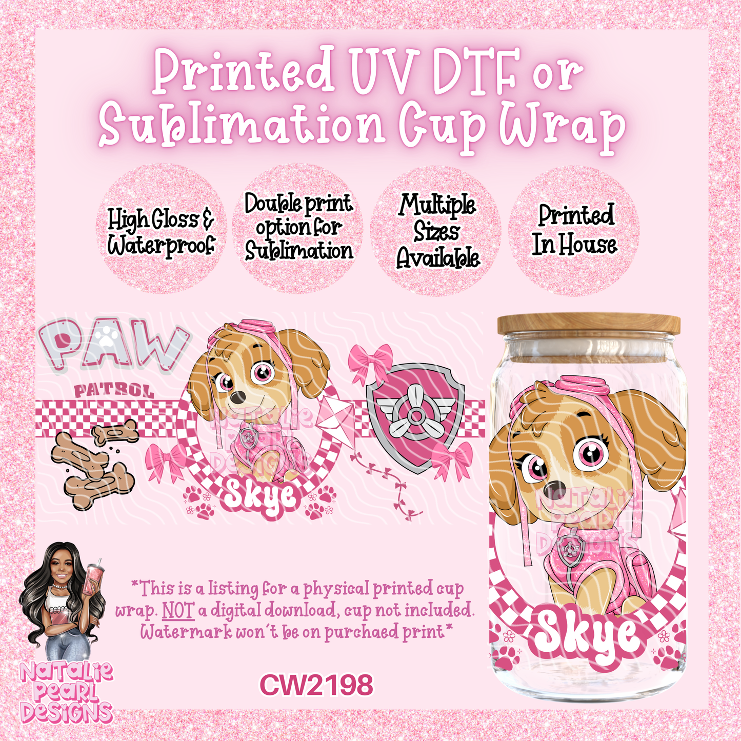 CW2198 UV DTF/SUB Cup Wraps