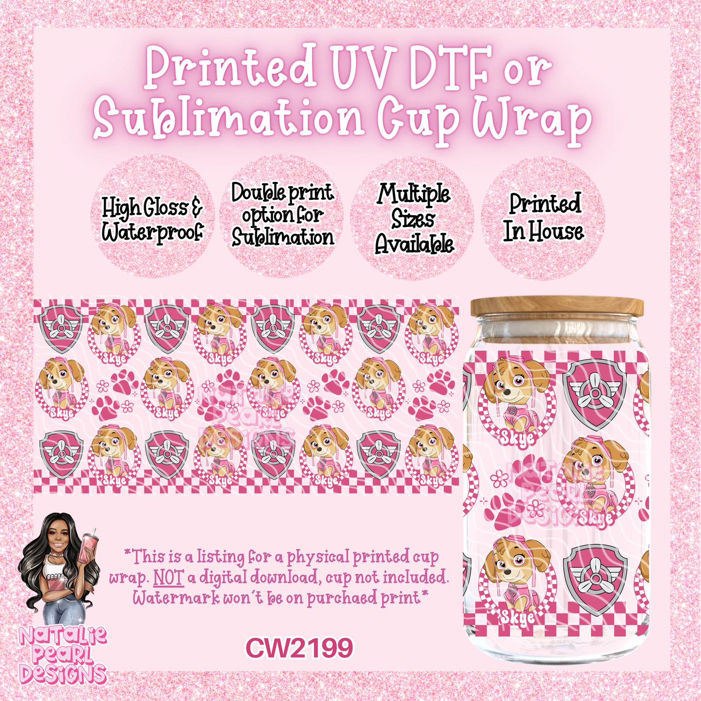 CW2199 UV DTF/SUB Cup Wraps