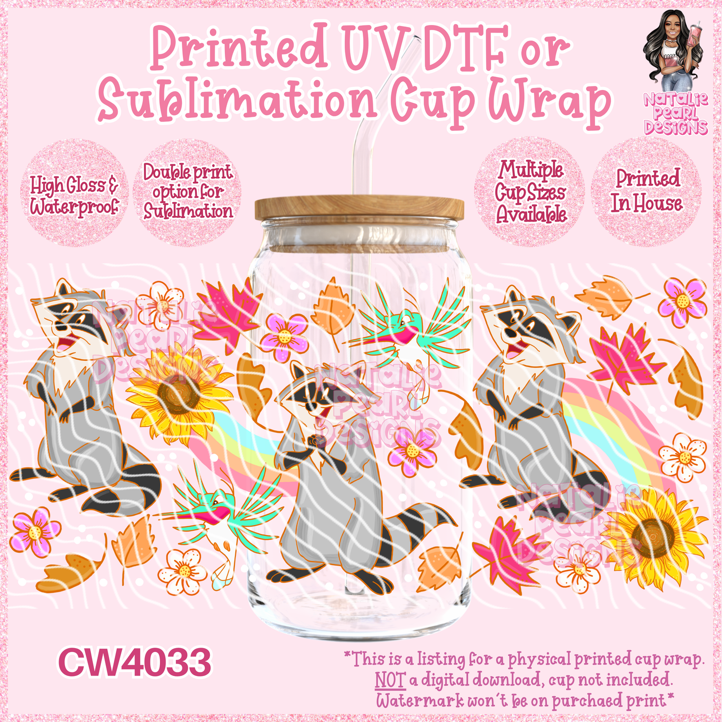 CW4033 UV DTF/SUB Cup Wraps