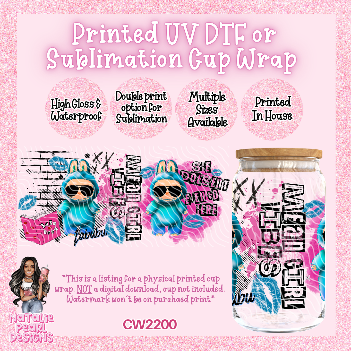 CW2200 UV DTF/SUB Cup Wraps
