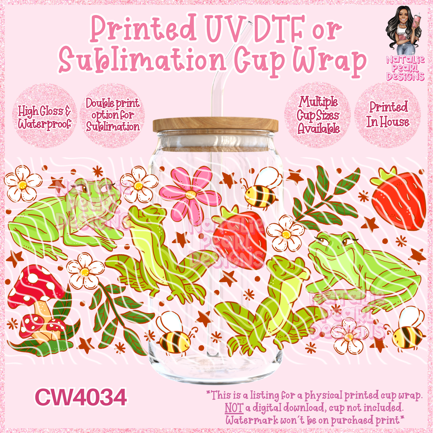CW4034 UV DTF/SUB Cup Wraps