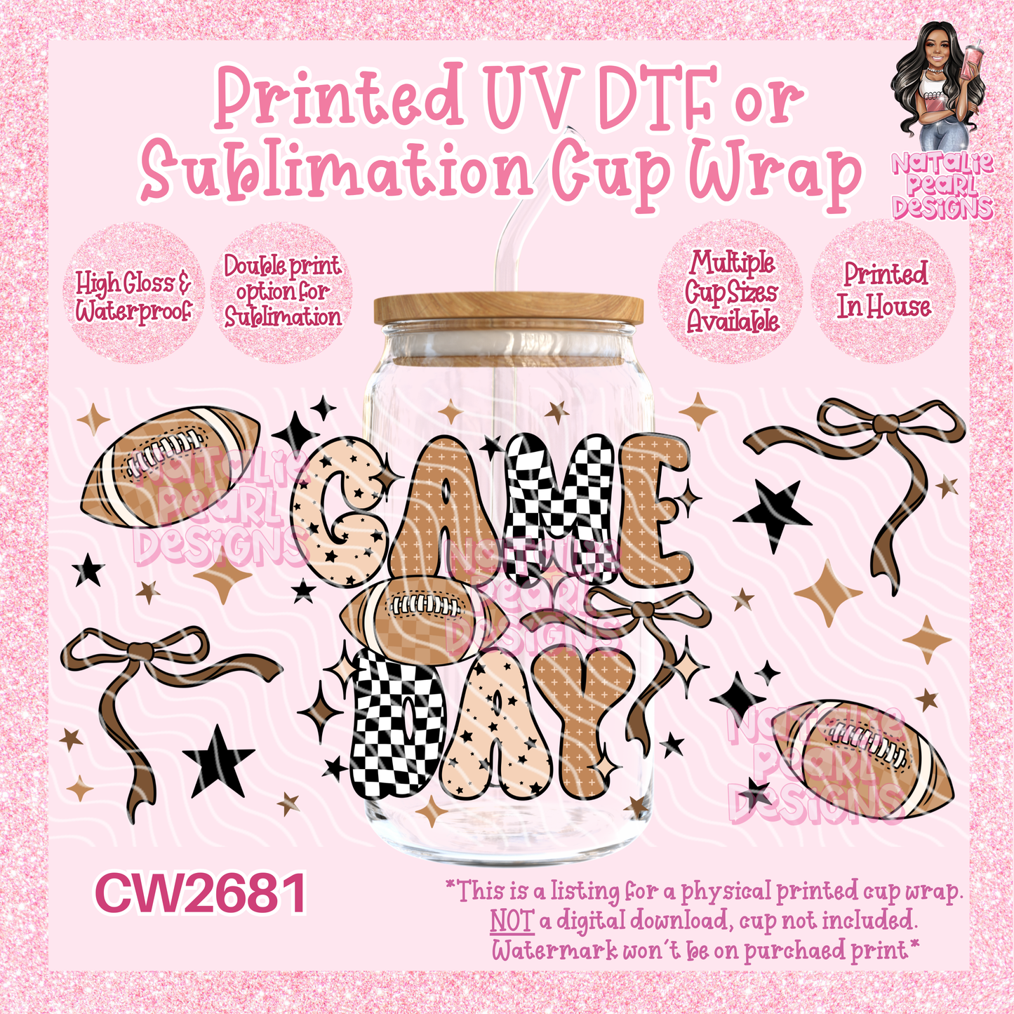 CW2681 UV DTF/SUB Cup Wraps