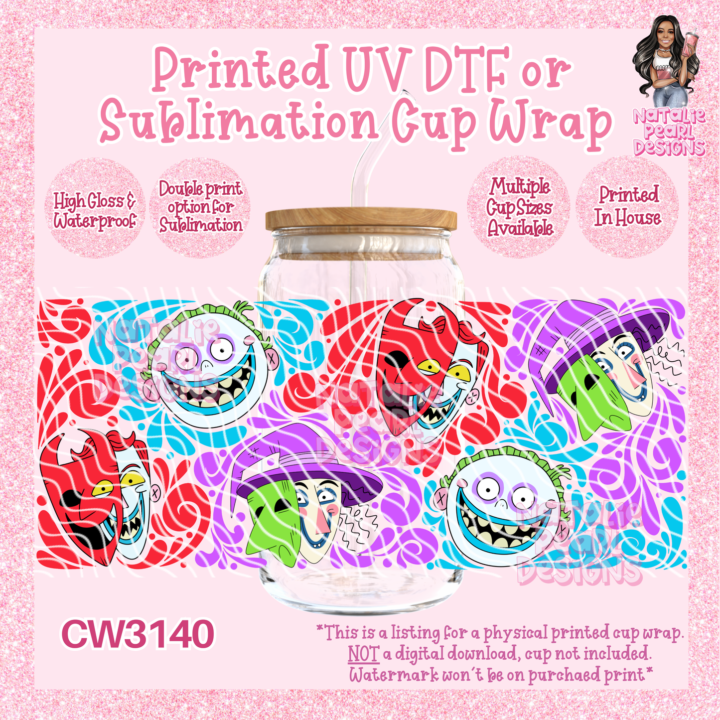 CW3140 UV DTF/SUB Cup Wraps