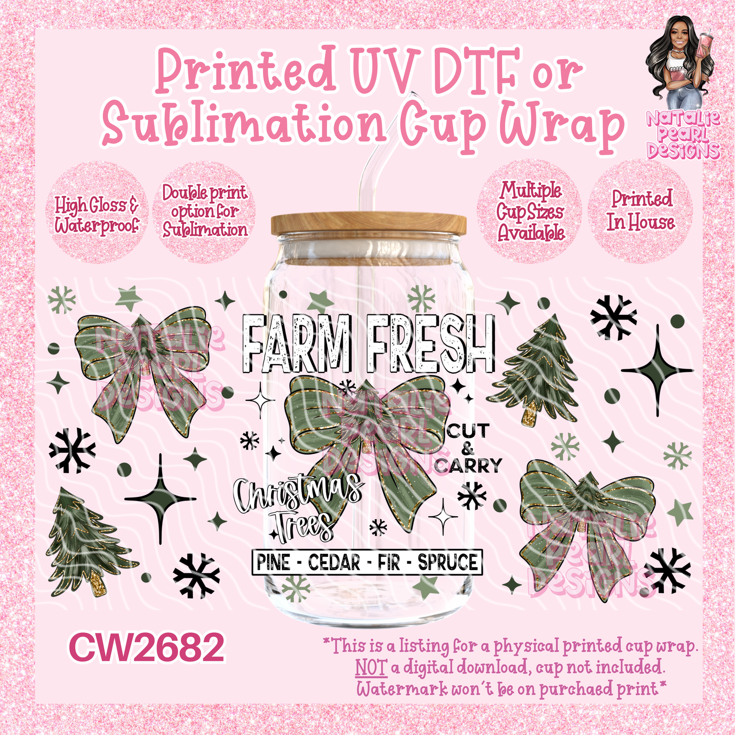 CW2682 UV DTF/SUB Cup Wraps