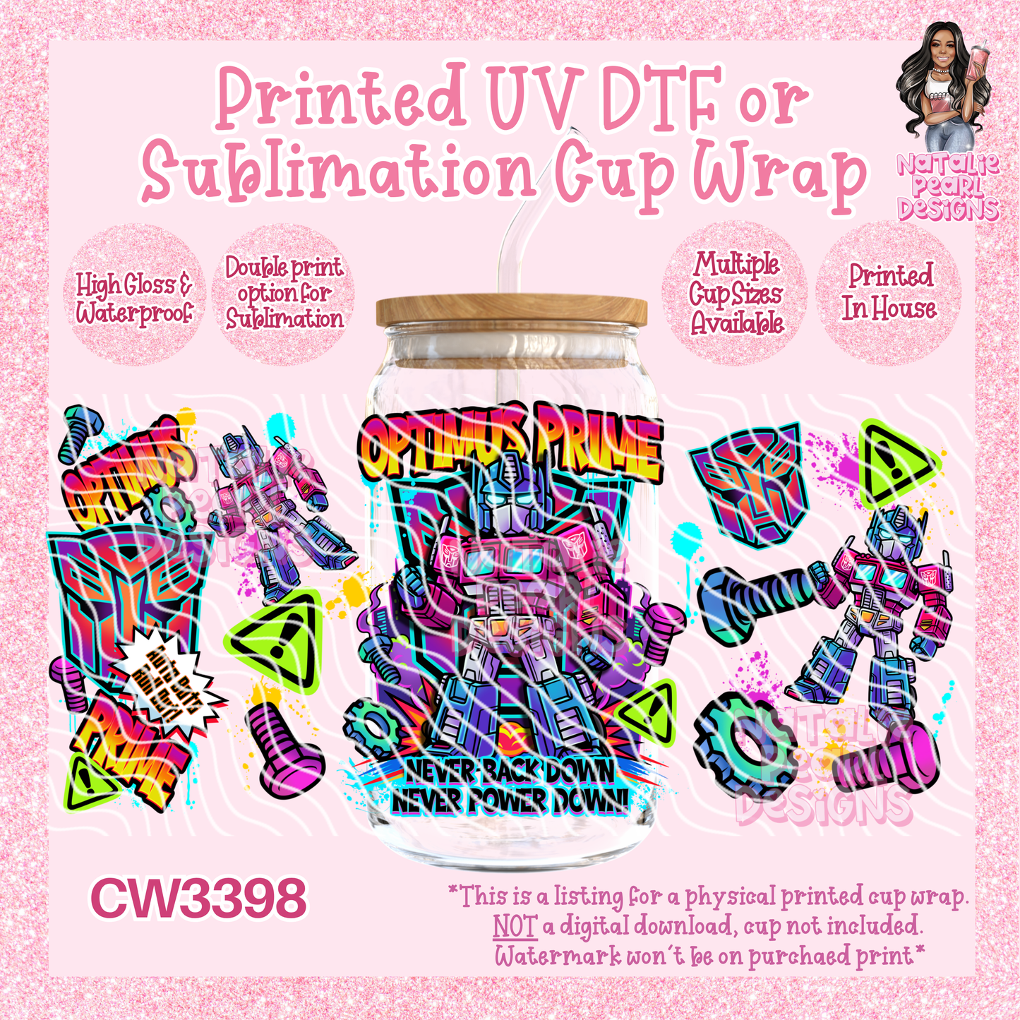 CW3398 UV DTF/SUB Cup Wraps
