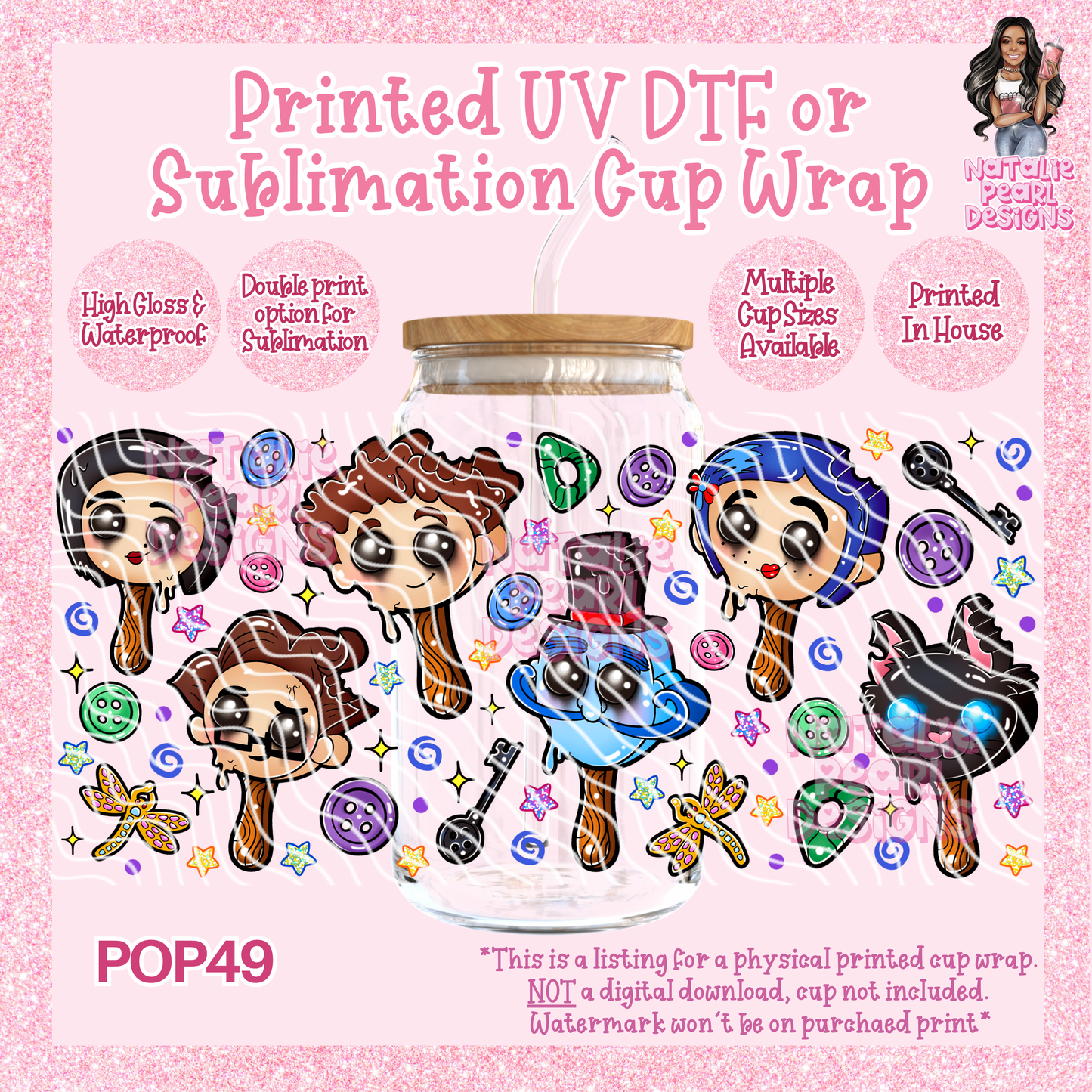 POP49 UV DTF/SUB Cup Wraps