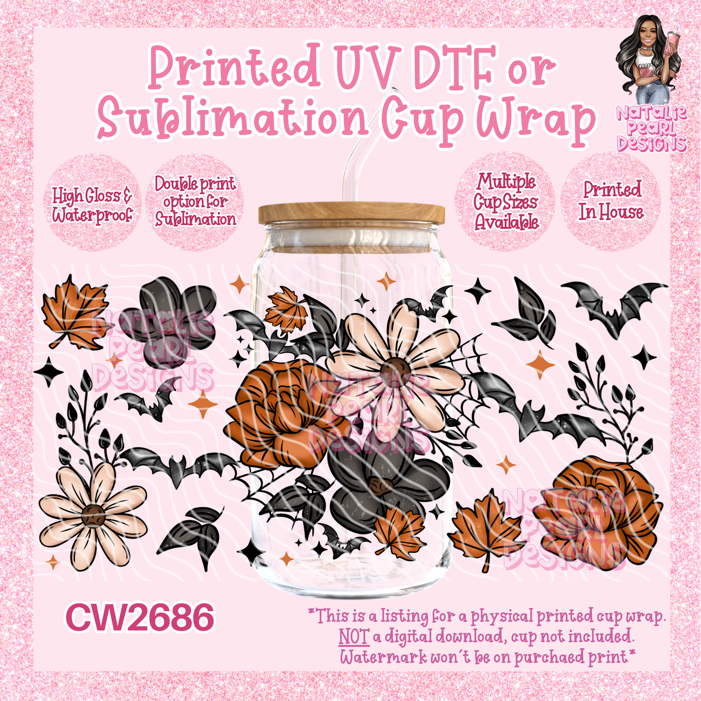 CW2686 UV DTF/SUB Cup Wraps