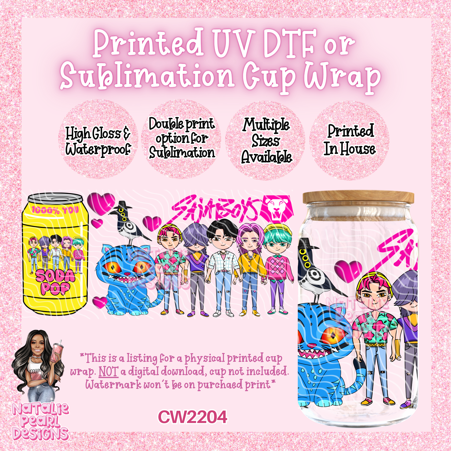 CW2204 UV DTF/SUB Cup Wraps