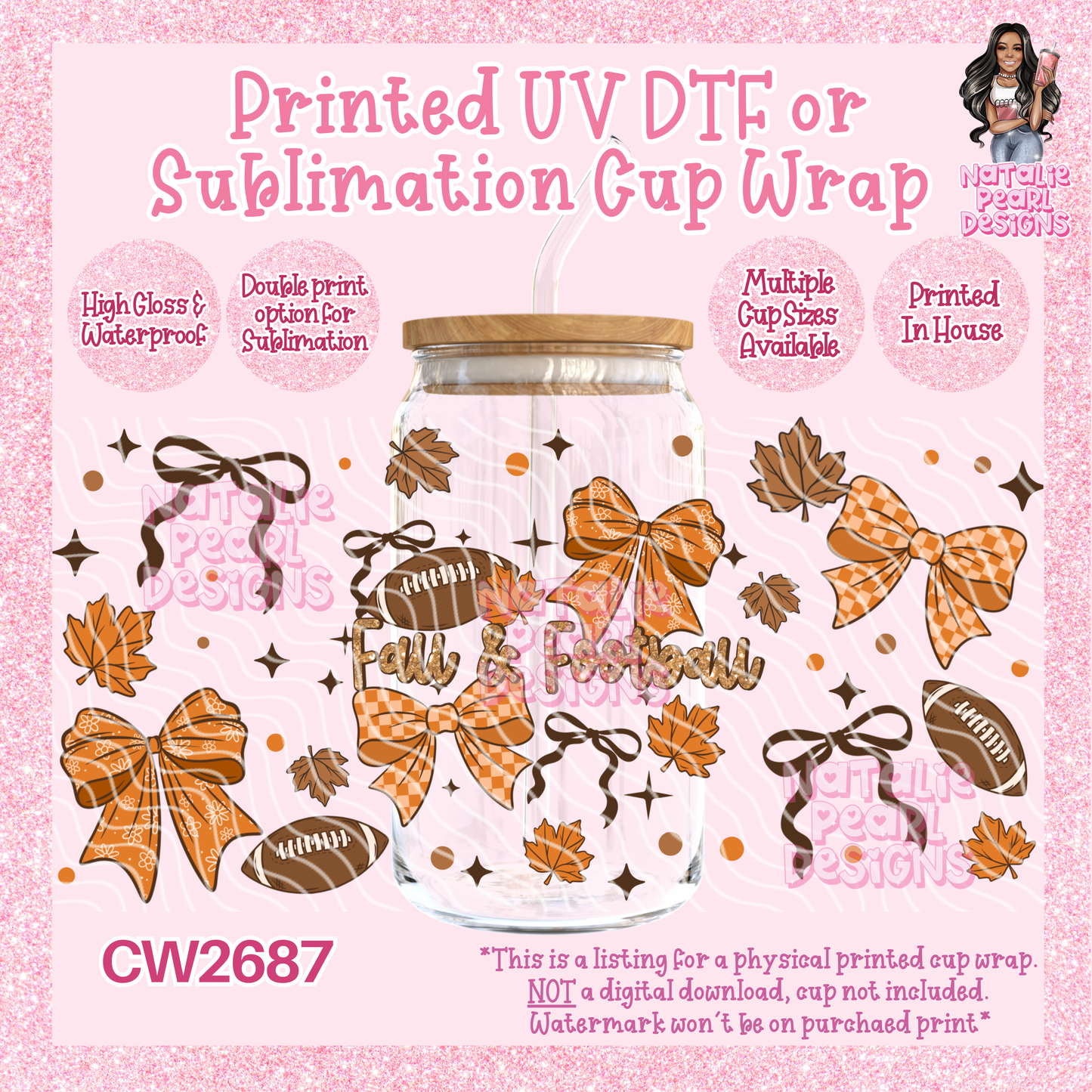CW2687 UV DTF/SUB Cup Wraps