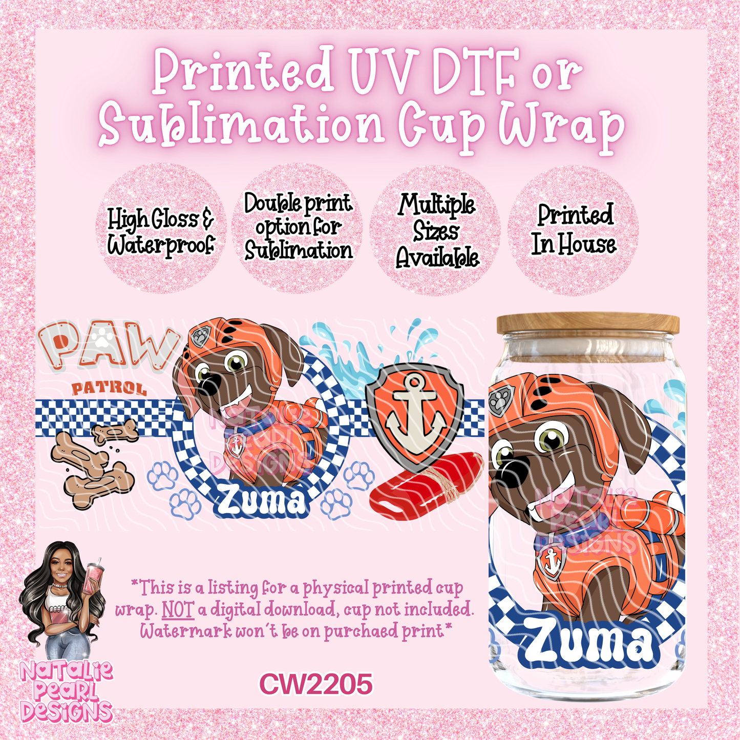 CW2205 UV DTF/SUB Cup Wraps
