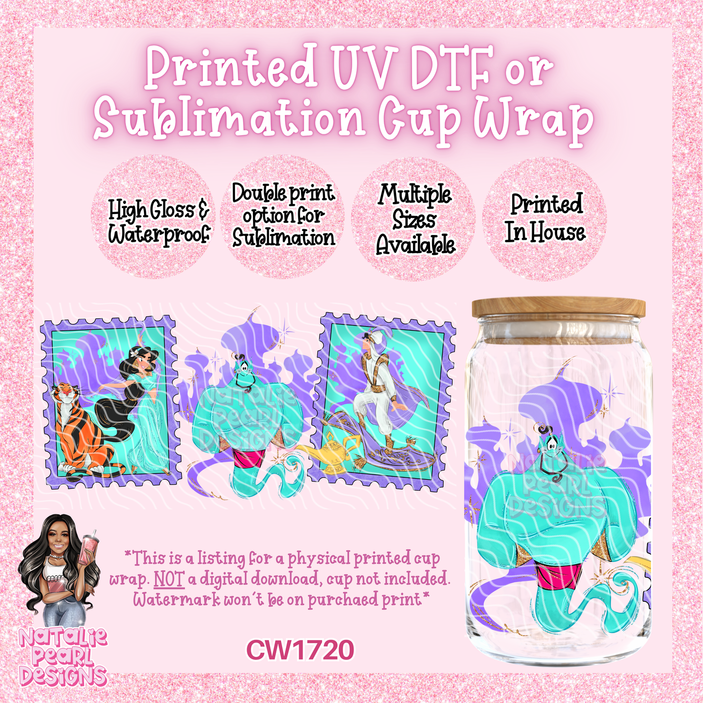 CW1720 UV DTF/SUB Cup Wraps