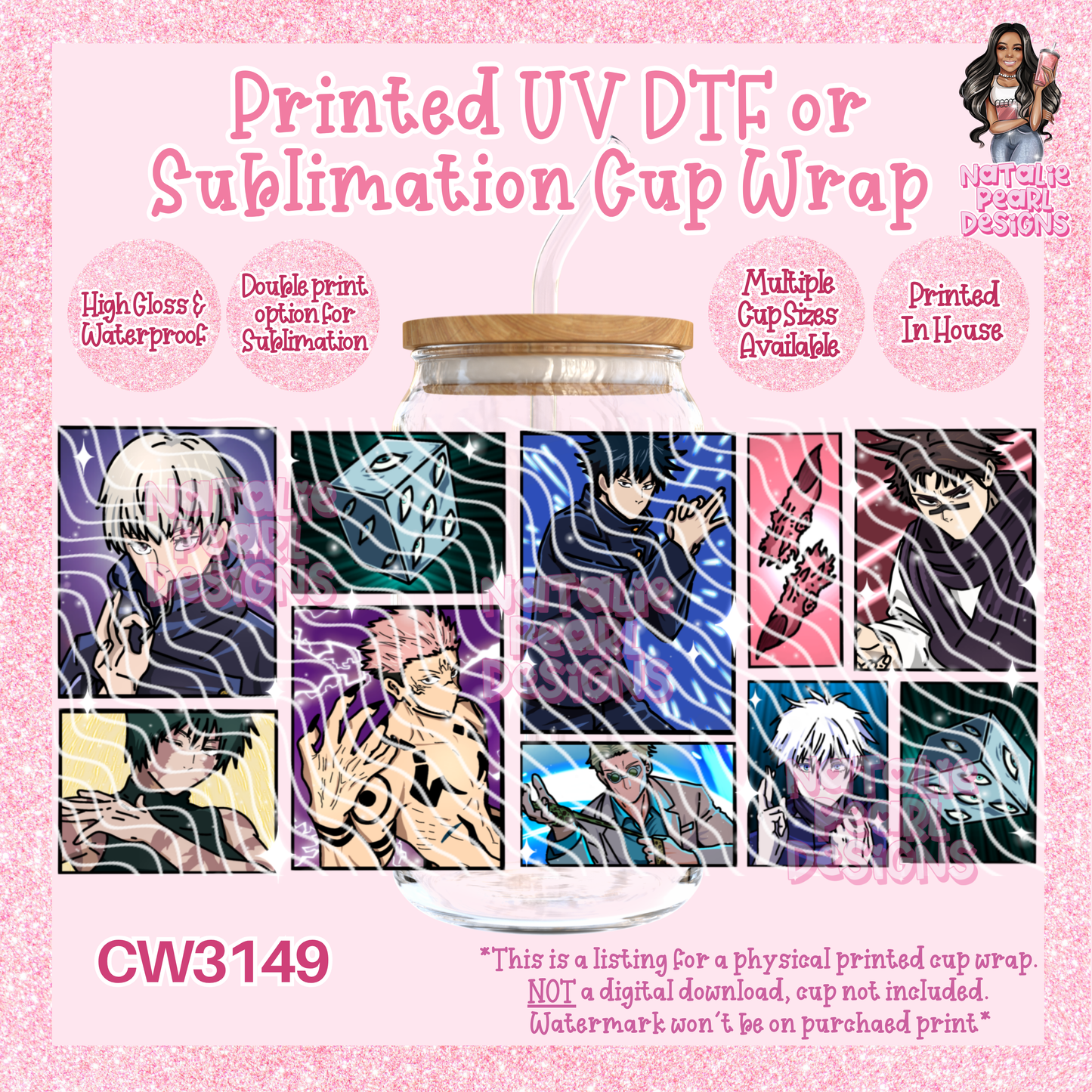 CW3149 UV DTF/SUB Cup Wraps