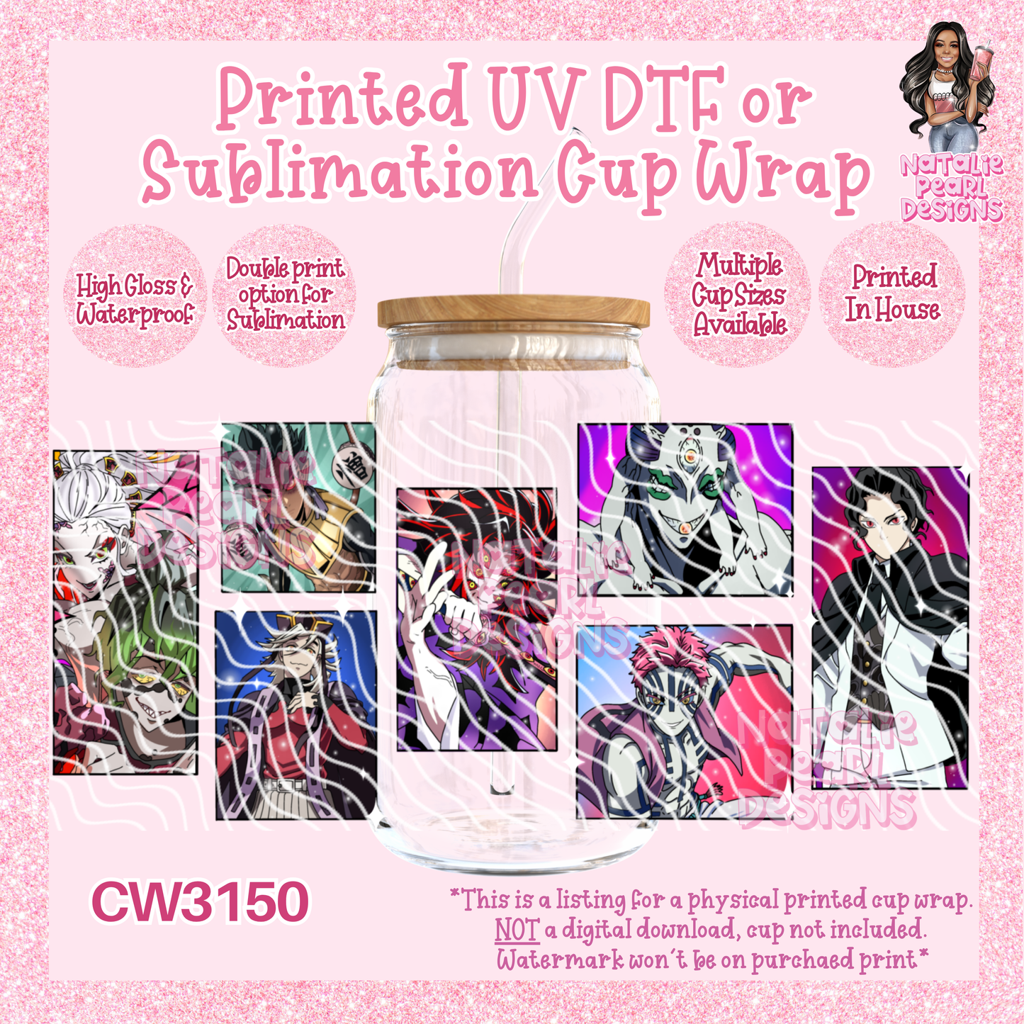 CW3150 UV DTF/SUB Cup Wraps