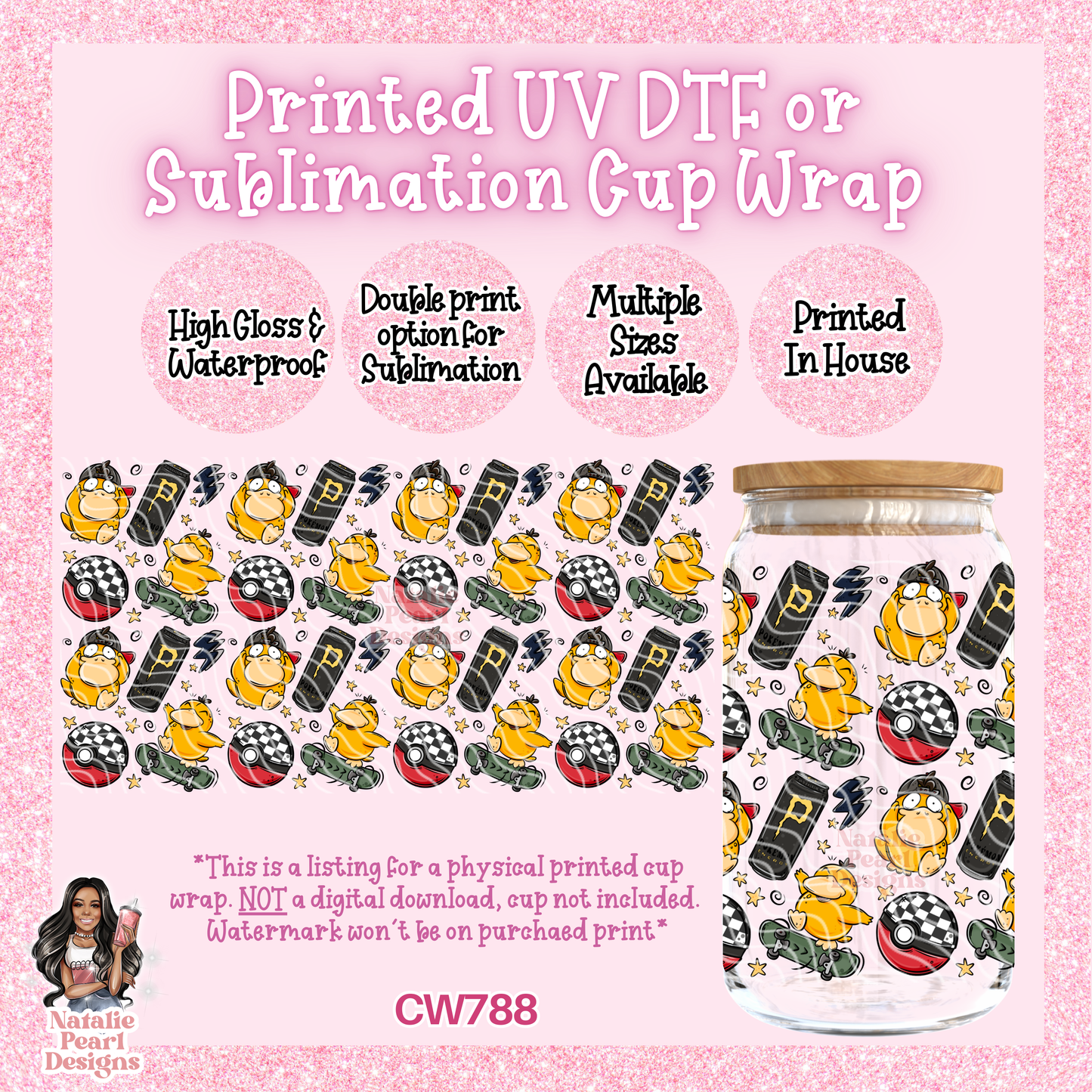 CW788 UV DTF/SUB Cup Wrap