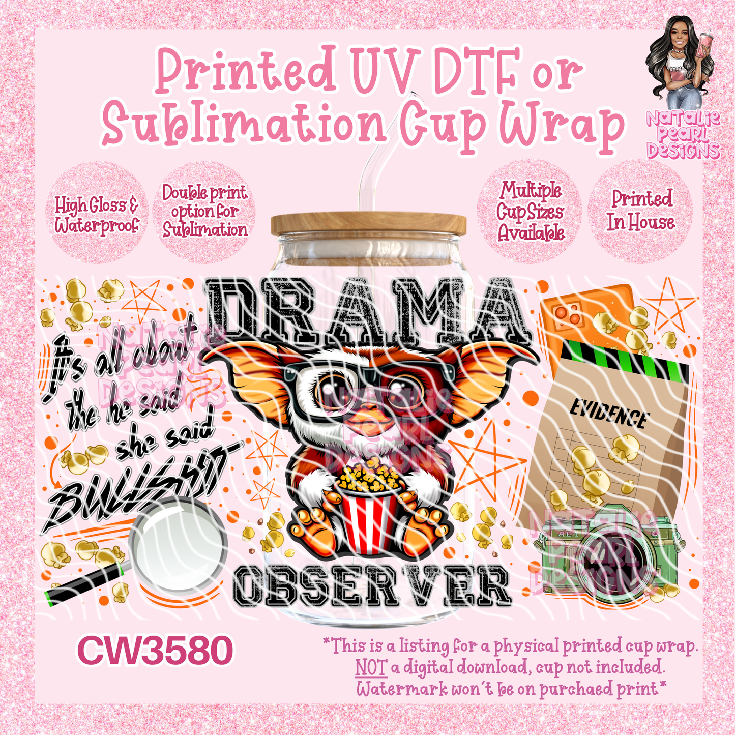 CW3580 UV DTF/SUB Cup Wraps