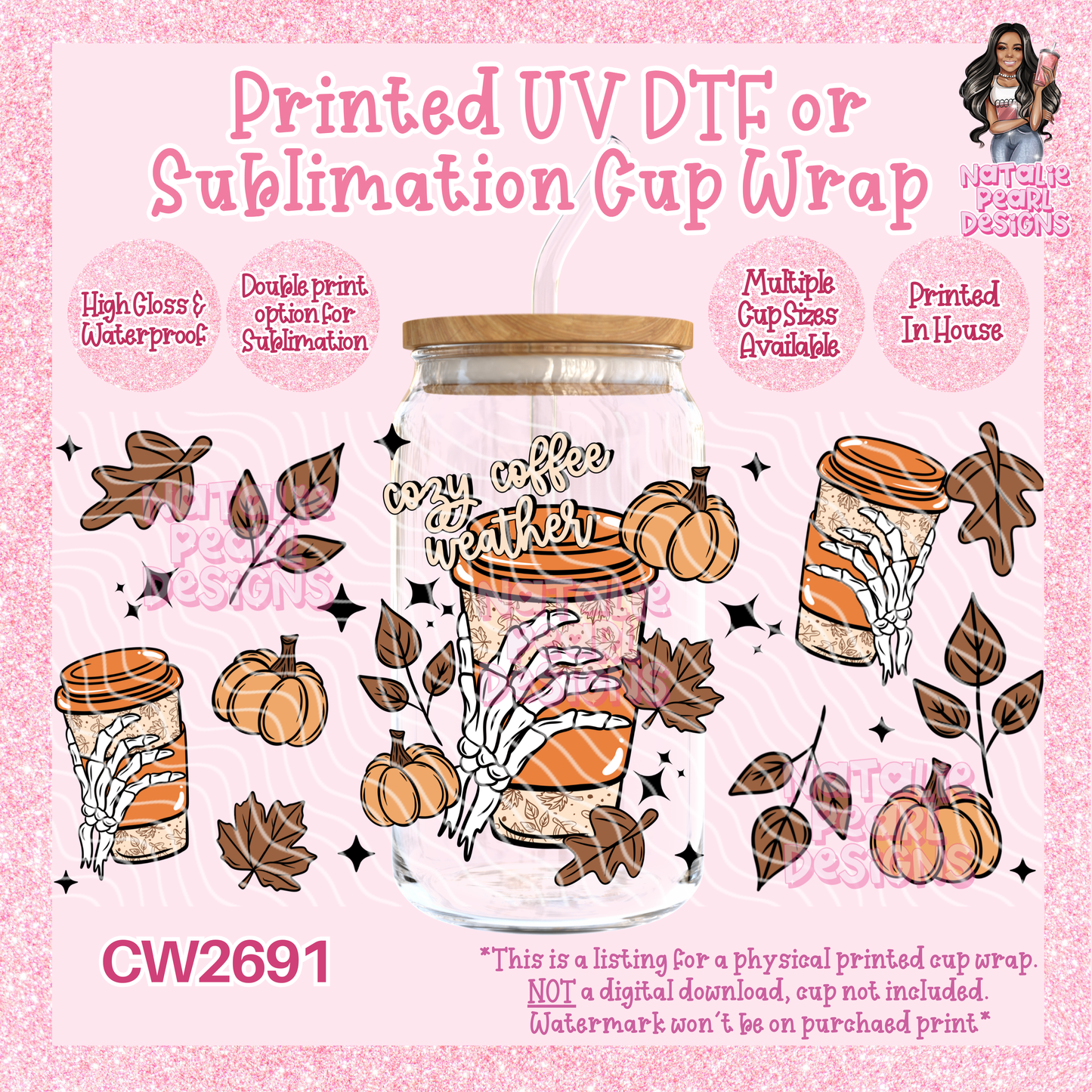 CW2691 UV DTF/SUB Cup Wraps