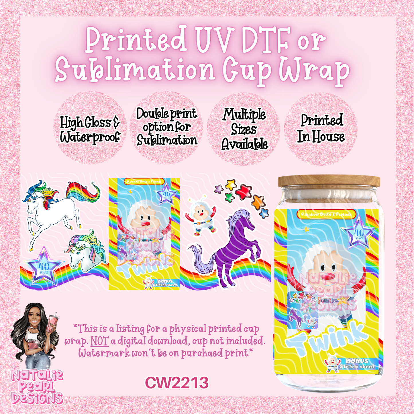 CW2213 UV DTF/SUB Cup Wraps