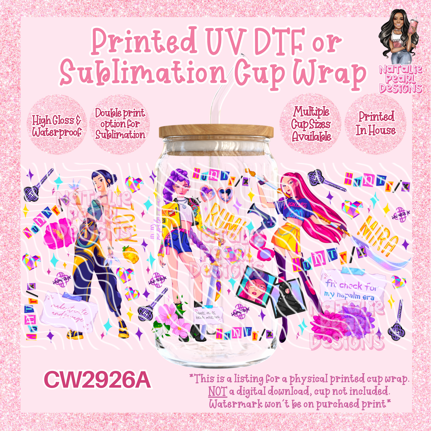 CW2926A UV DTF/SUB Cup Wraps