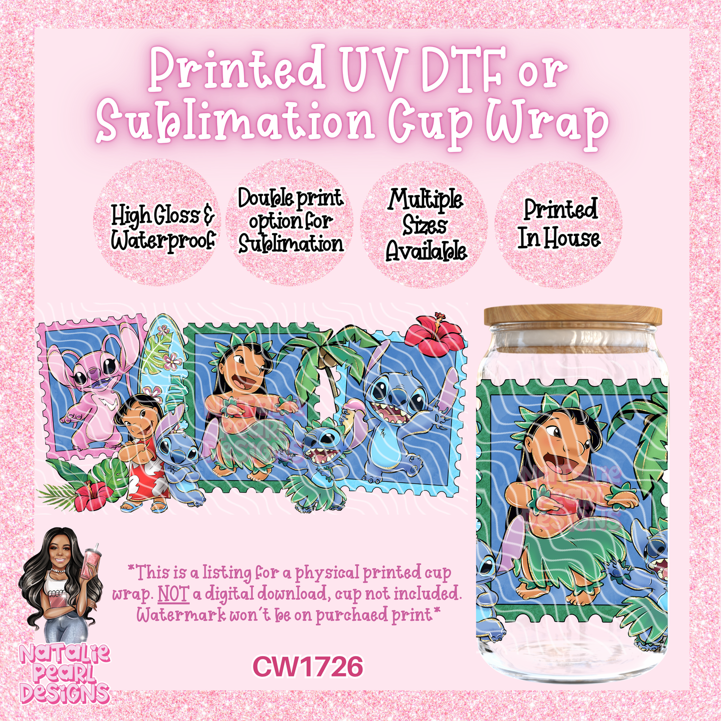 CW1726 UV DTF/SUB Cup Wraps