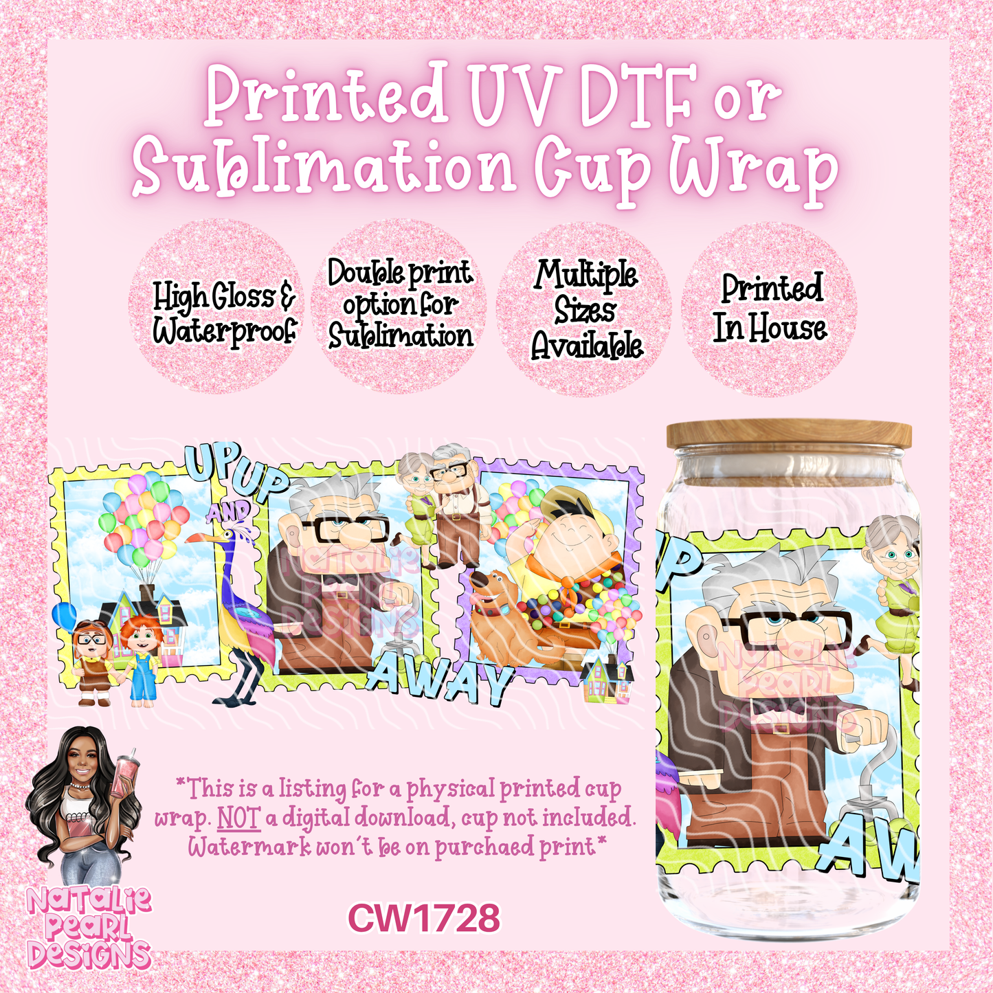 CW1728 UV DTF/SUB Cup Wraps