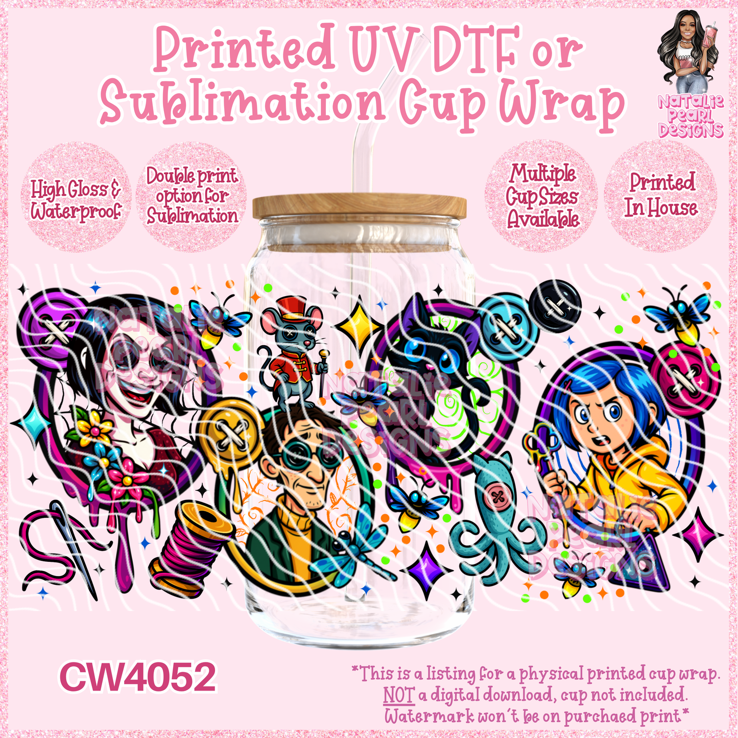 CW4052 UV DTF/SUB Cup Wraps
