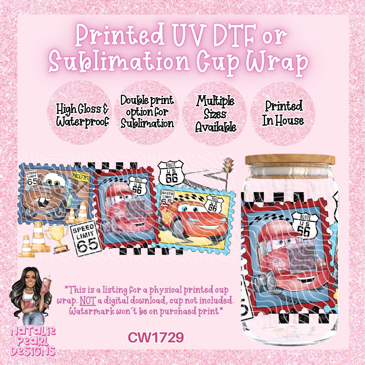 CW1729 UV DTF/SUB Cup Wraps