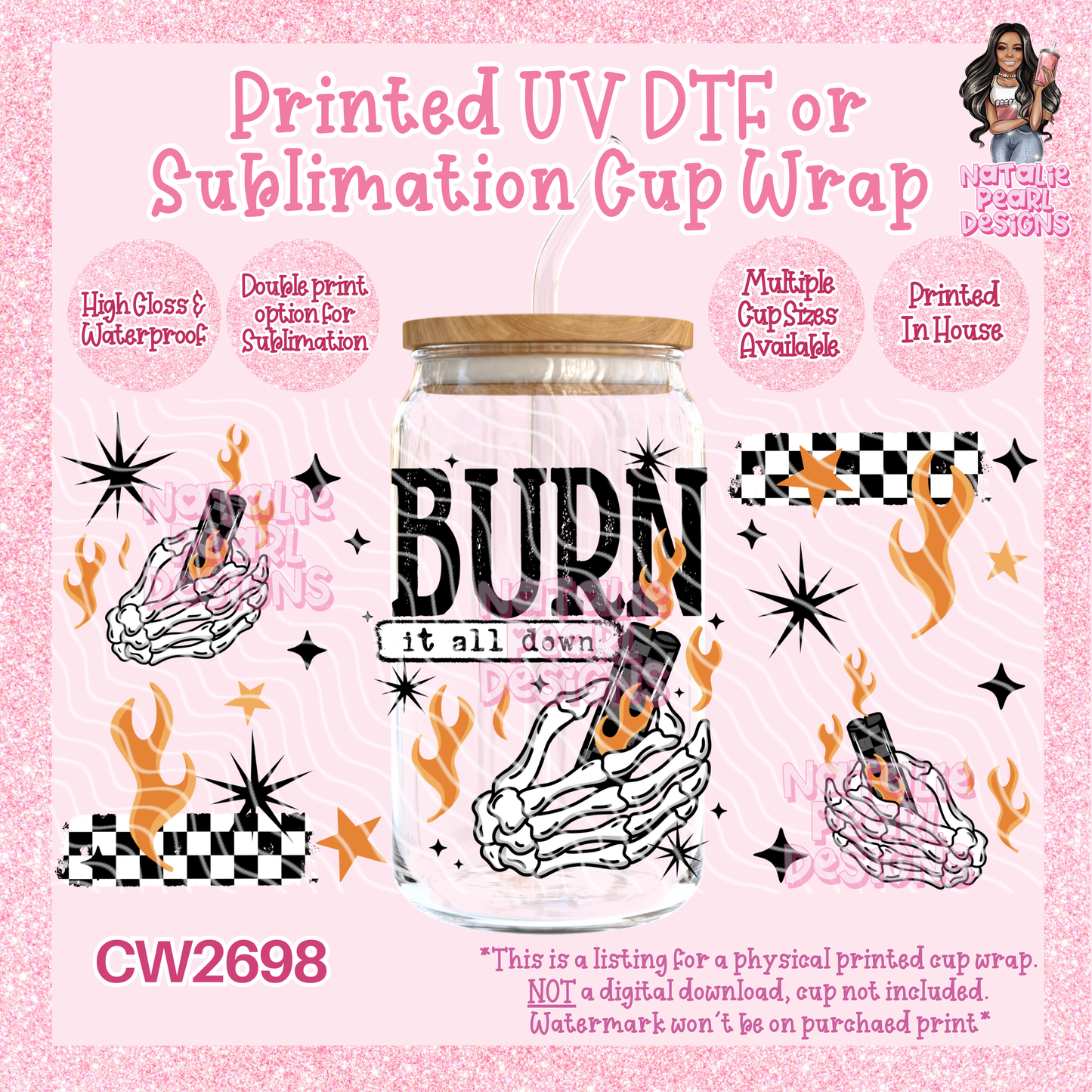 CW2698 UV DTF/SUB Cup Wraps