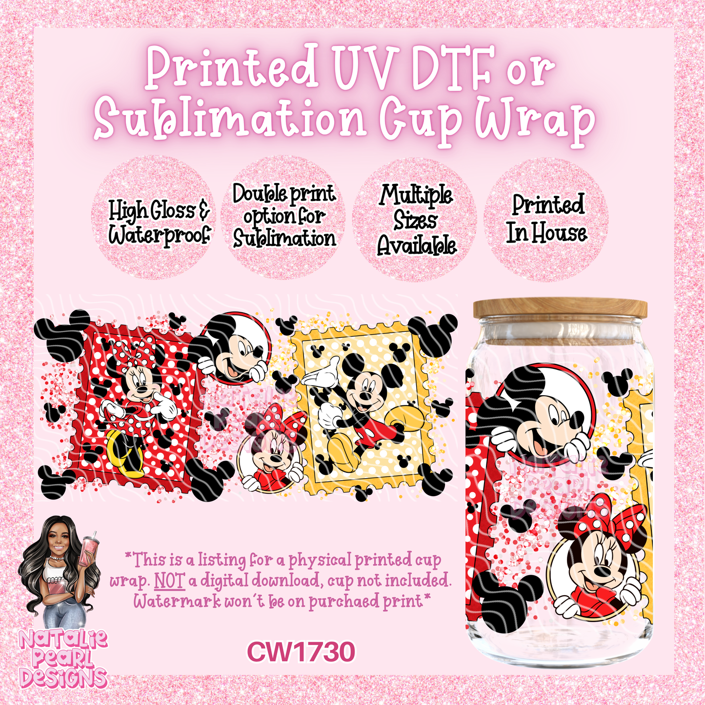 CW1730 UV DTF/SUB Cup Wraps