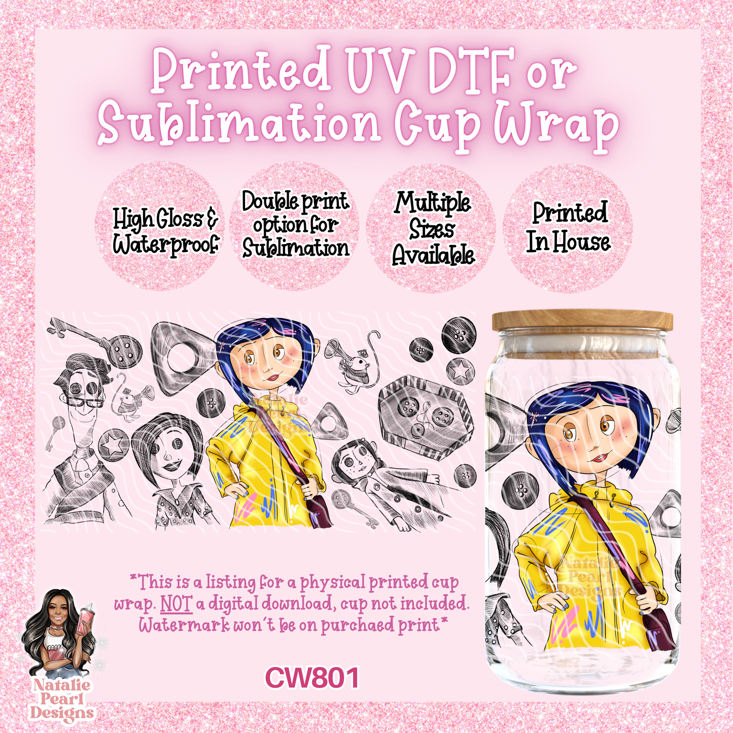 CW801 UV DTF/SUB Cup Wrap
