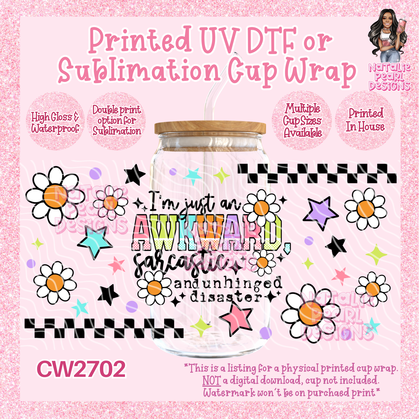 CW2702 UV DTF/SUB Cup Wraps