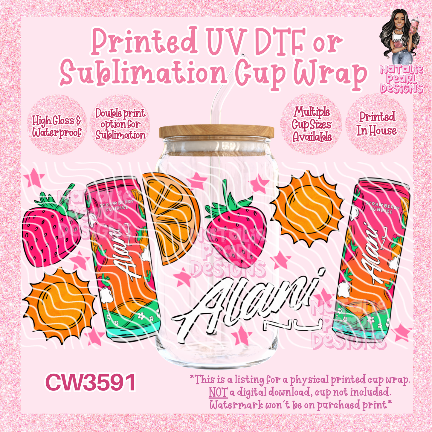 CW3591 UV DTF/SUB Cup Wraps