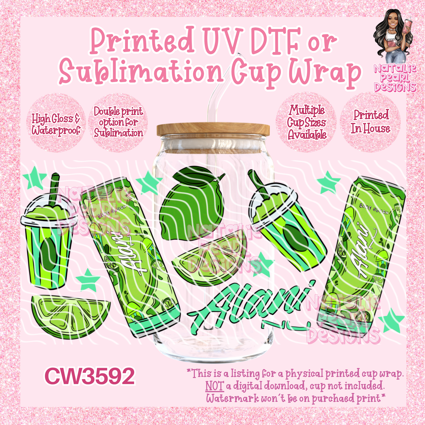 CW3592 UV DTF/SUB Cup Wraps