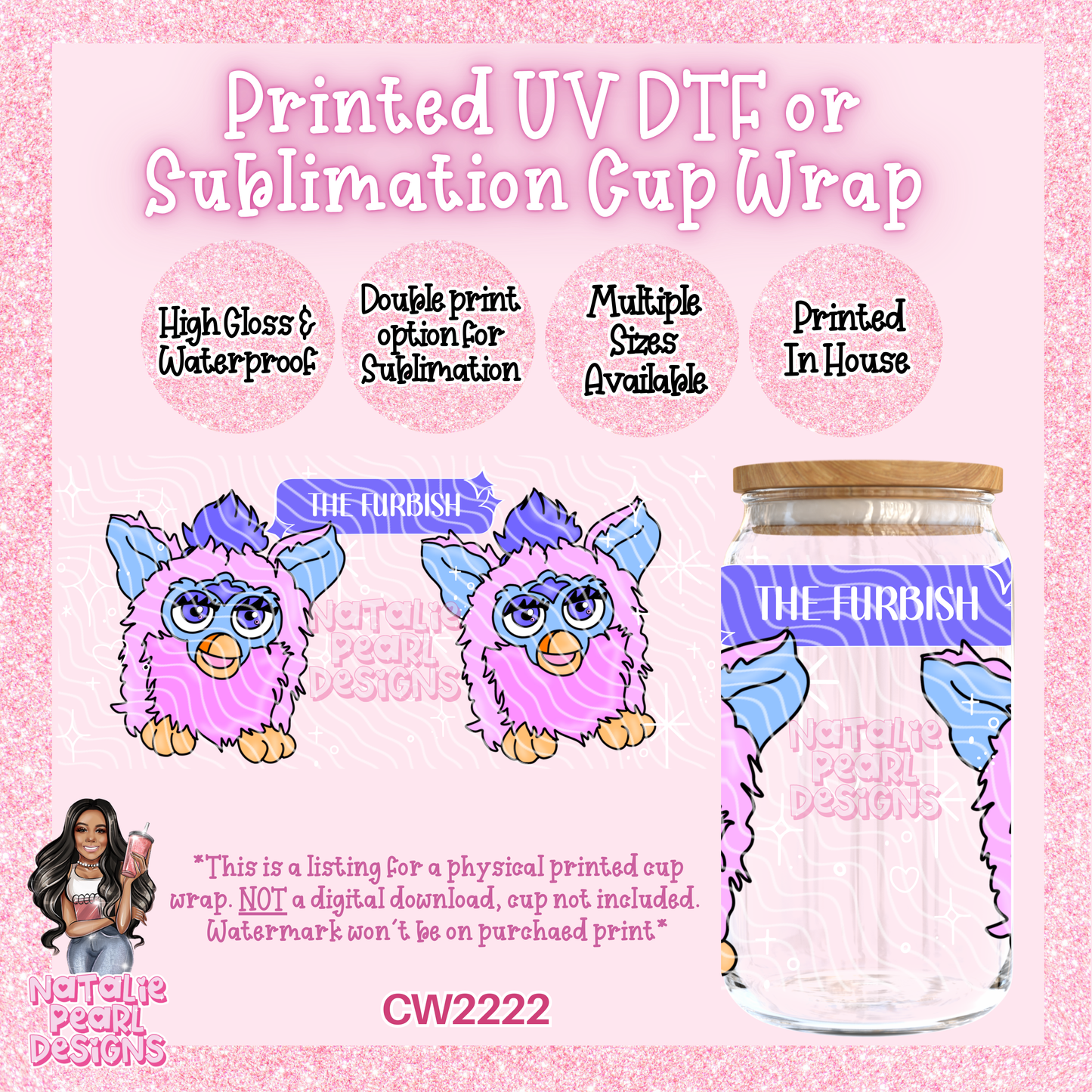 CW2222 UV DTF/SUB Cup Wraps