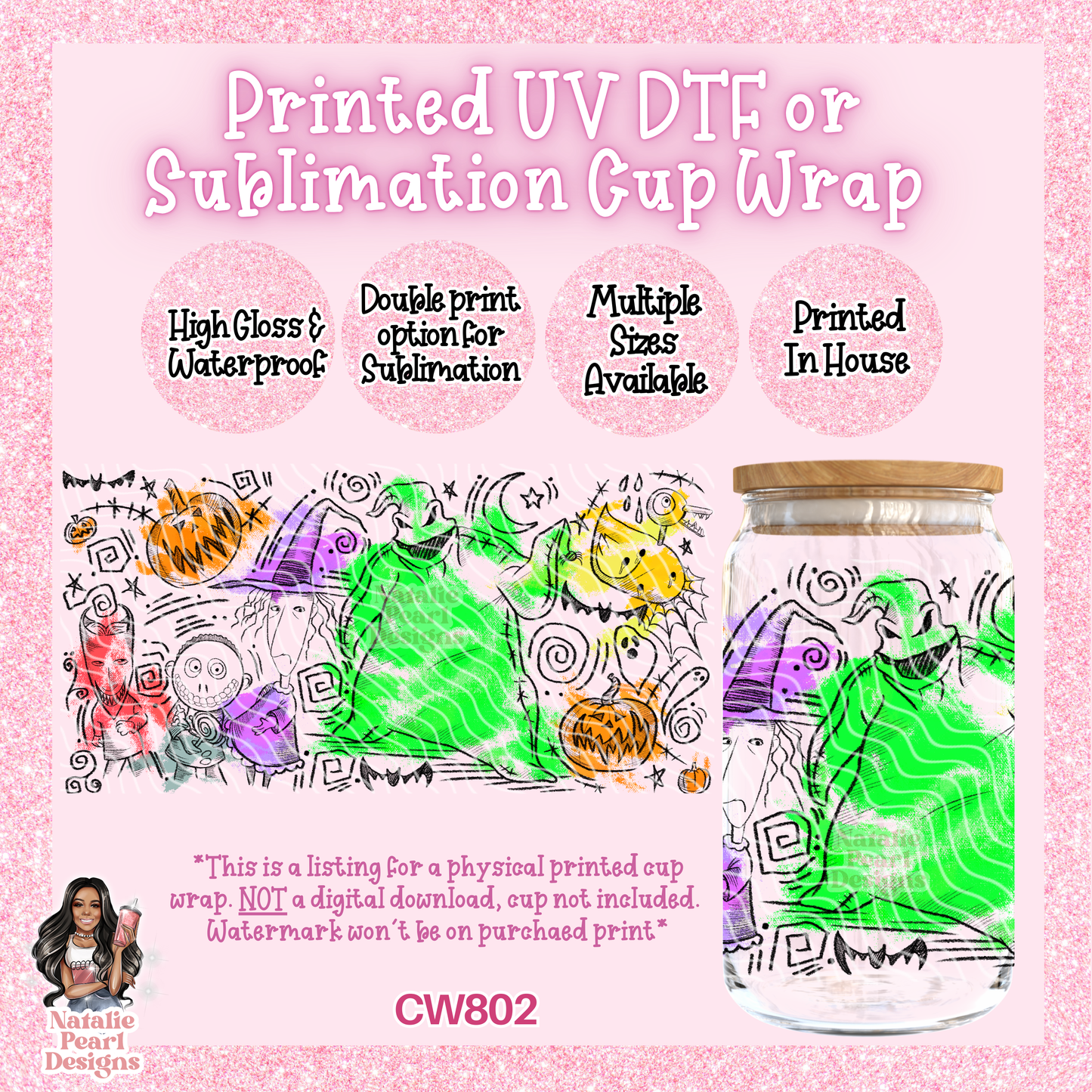 CW802 UV DTF/SUB Cup Wrap