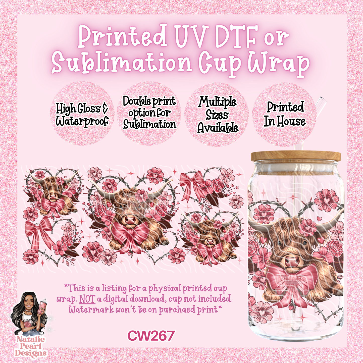 CW267 UV DTF/SUB Cup Wrap