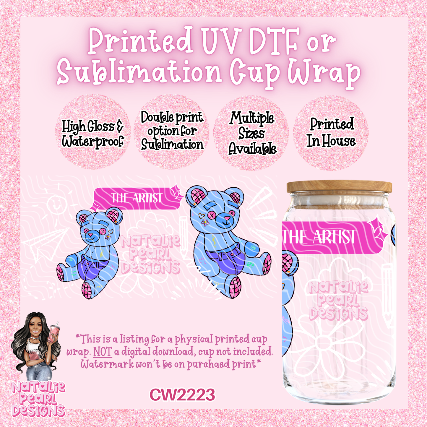 CW2223 UV DTF/SUB Cup Wraps