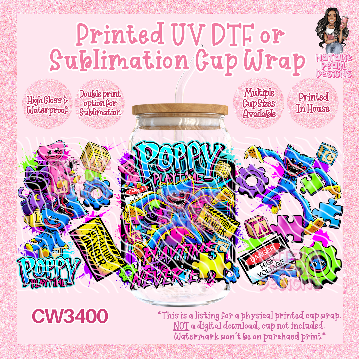 CW3400 UV DTF/SUB Cup Wraps