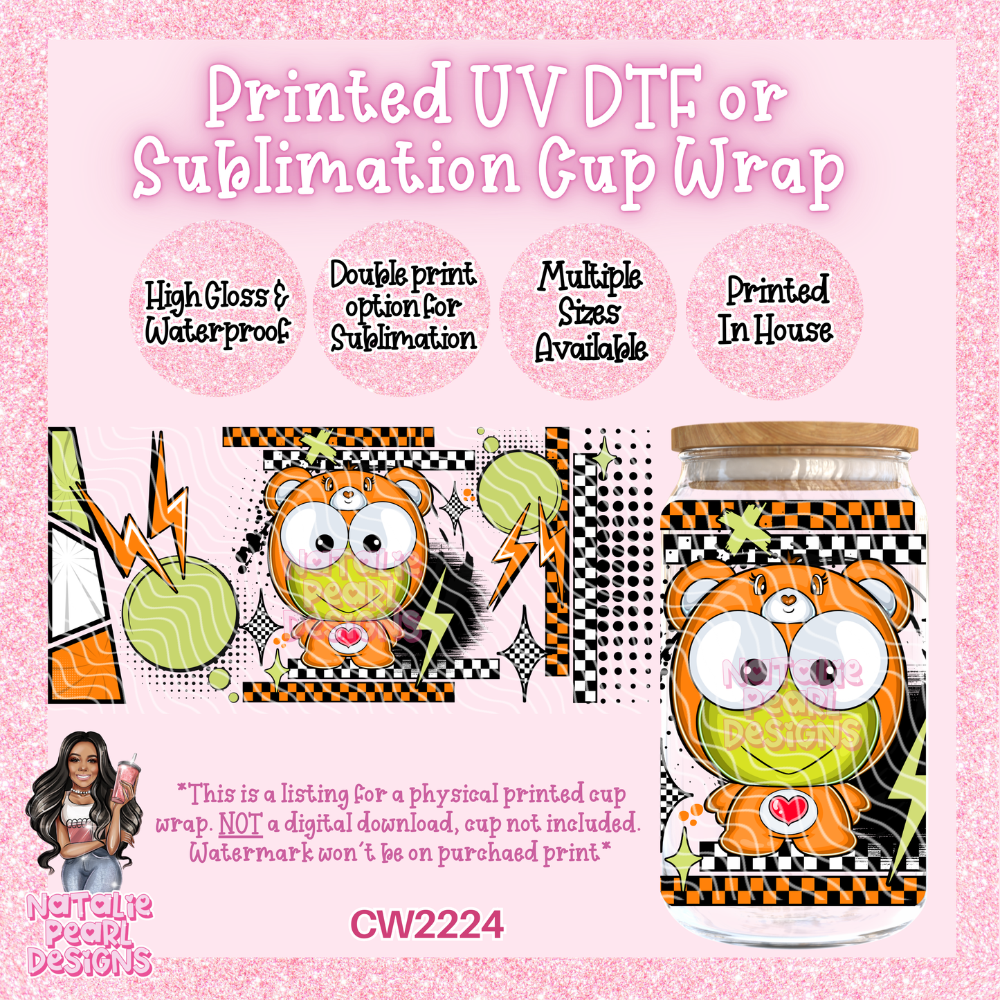 CW2224 UV DTF/SUB Cup Wraps