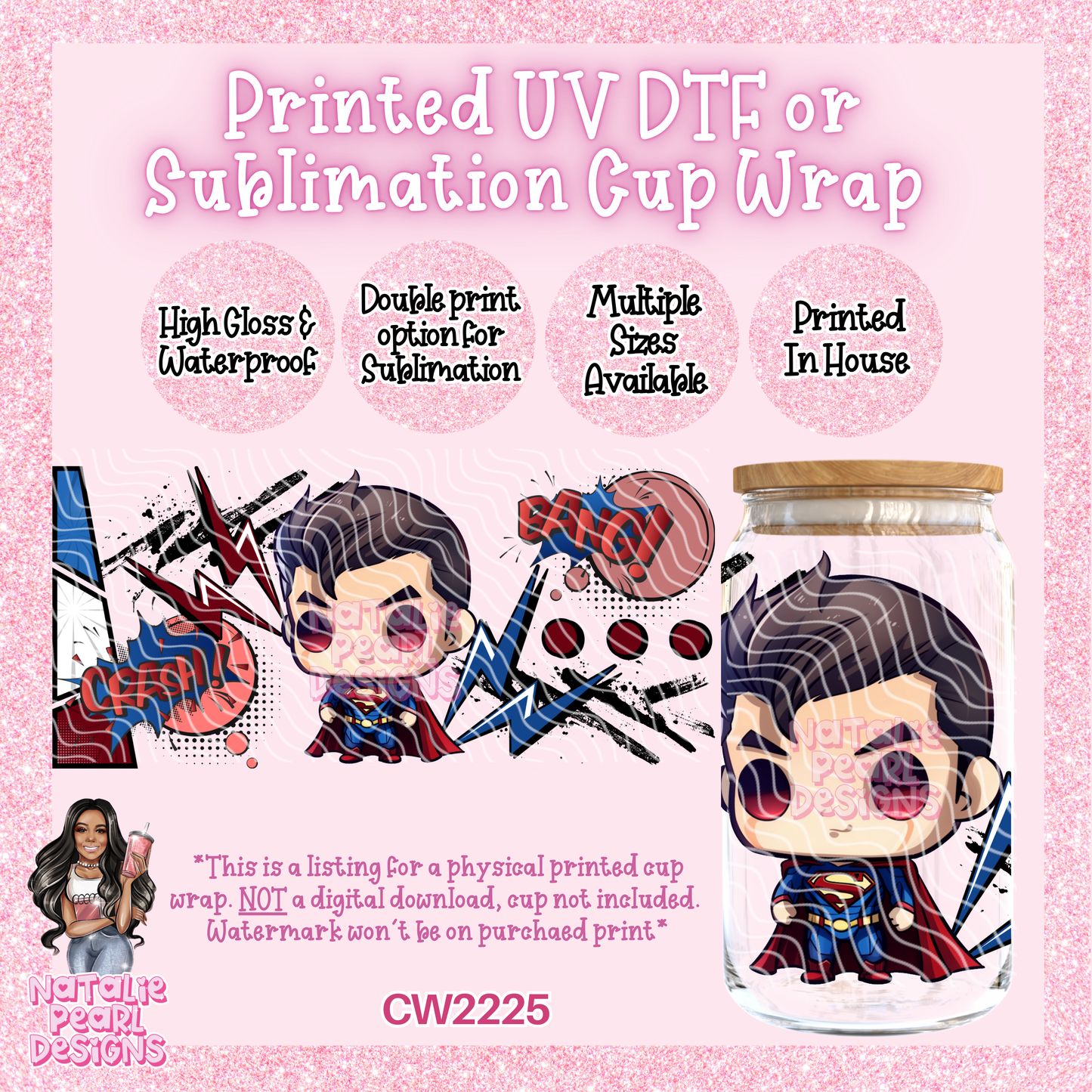 CW2225 UV DTF/SUB Cup Wraps